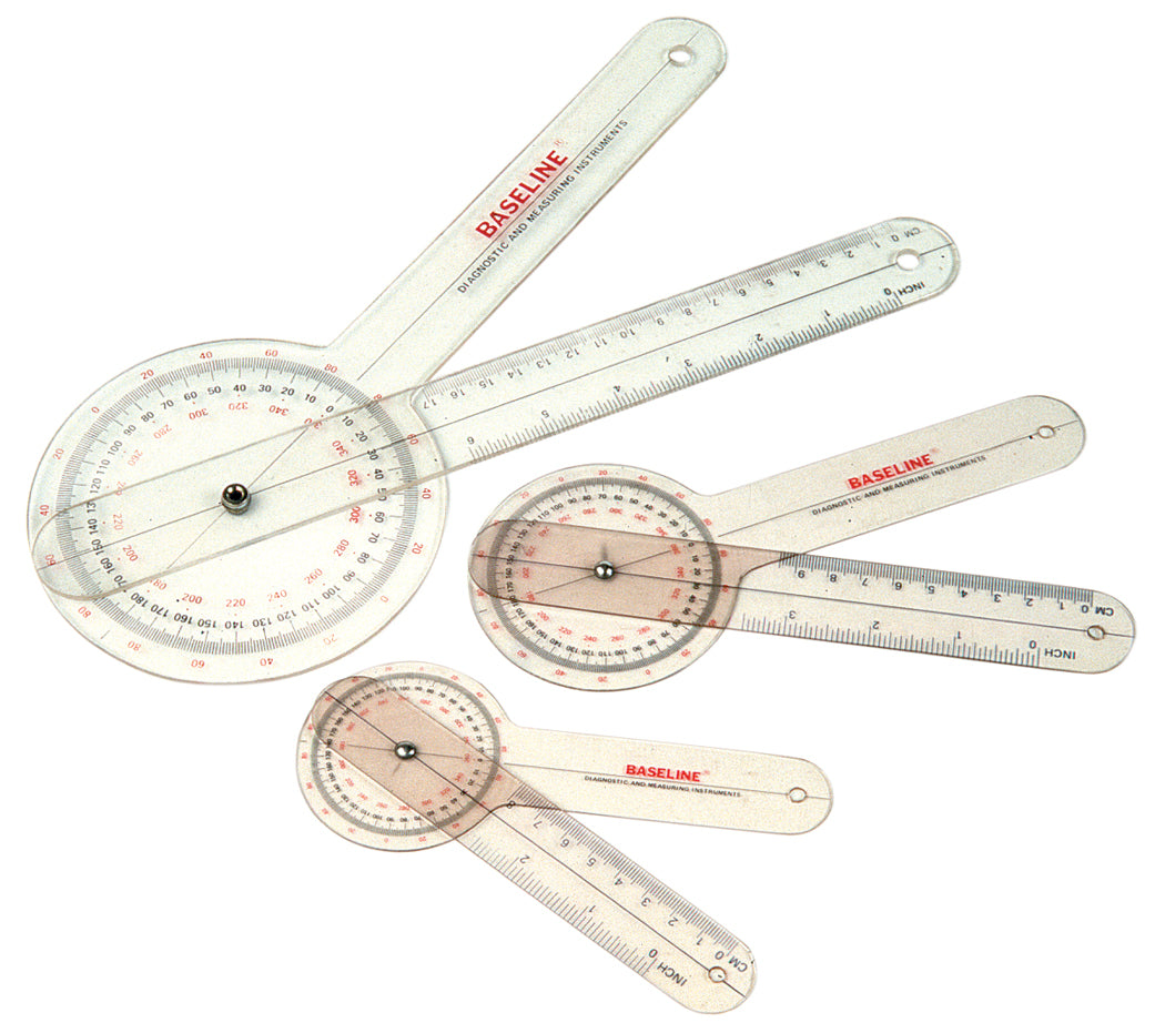 Baseline 360 degree clear plastic 360 degree-12"goniometer