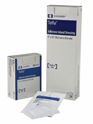 MCK Island Dressing, Telfa 4"x5" Adhesive; box of 25